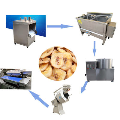 Bananen-Bananen-Chips Potato Chips Making Line-Edelstahl 100 kg/h
