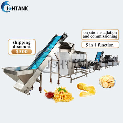 Kartoffel Chips Production Line SUS304 380V 50HZ