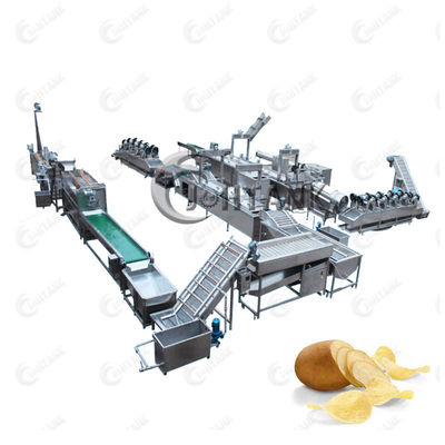 Kartoffel Chips Production Line 380V 50HZ, elektrische Wärme und Steuerkartoffel Chips Line