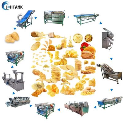 Automatischer Fried Potato Chips Making Machine, Kartoffel Chips Processing Line