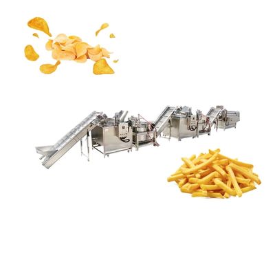 Volle automatische Kartoffel-gefrorene Pommes-Frites, die Maschine 500kg/h herstellen