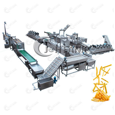 Natürlicher Imbiss-gefrorene Pommes-Fritesproduktlinie 2000kg/H