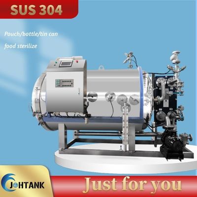 Doppelschicht-Wasser-Immersions-Nahrungsmittelsterilisator-Maschine für Tin Can Fish Sterilization