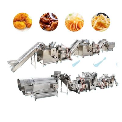 Gefrorene Pommes-Fritesfertigungsstraße-Kartoffel-Finger, welche Maschine 1000kg/H die automatischen gefrorenen Pommes-Frites herstellen Maschine machen