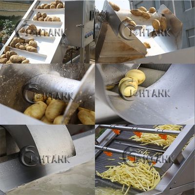 Automatische Pommes-Frites Chips Potato Chips Production Line 2000kg/hr