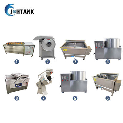 Kartoffel-Chips Making Lines 8 kleinen Maßstabs 220V 380V Satz