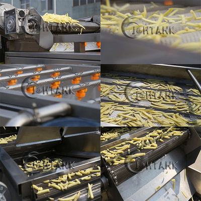 Vollautomatische gefrorene Pommes-Frites SS304, die Maschinen-Kartoffel Chips Production Line machen