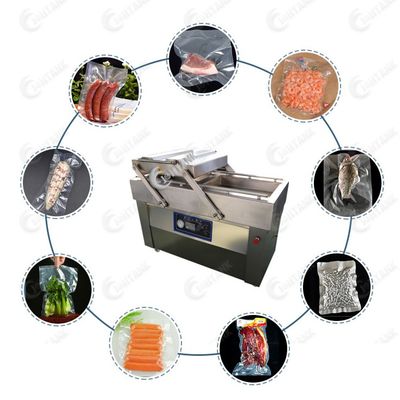 Hühnerfleisch-Doppelt-Kammer-vakuumverpackende Maschine