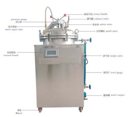 Dampftopf-Sterilisator-vertikaler Druck 75L 100L 150L